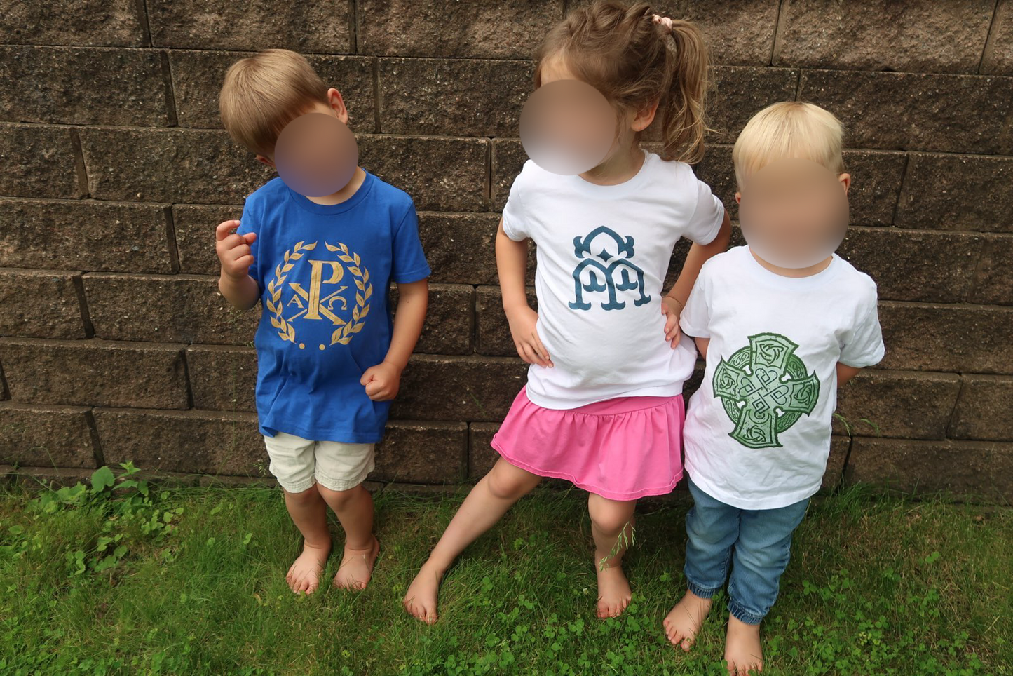 Ave Maris Stella youth t-shirt, blue design