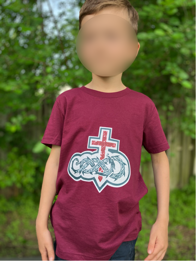 Slay Your Dragons youth t-shirt, front logo + back text