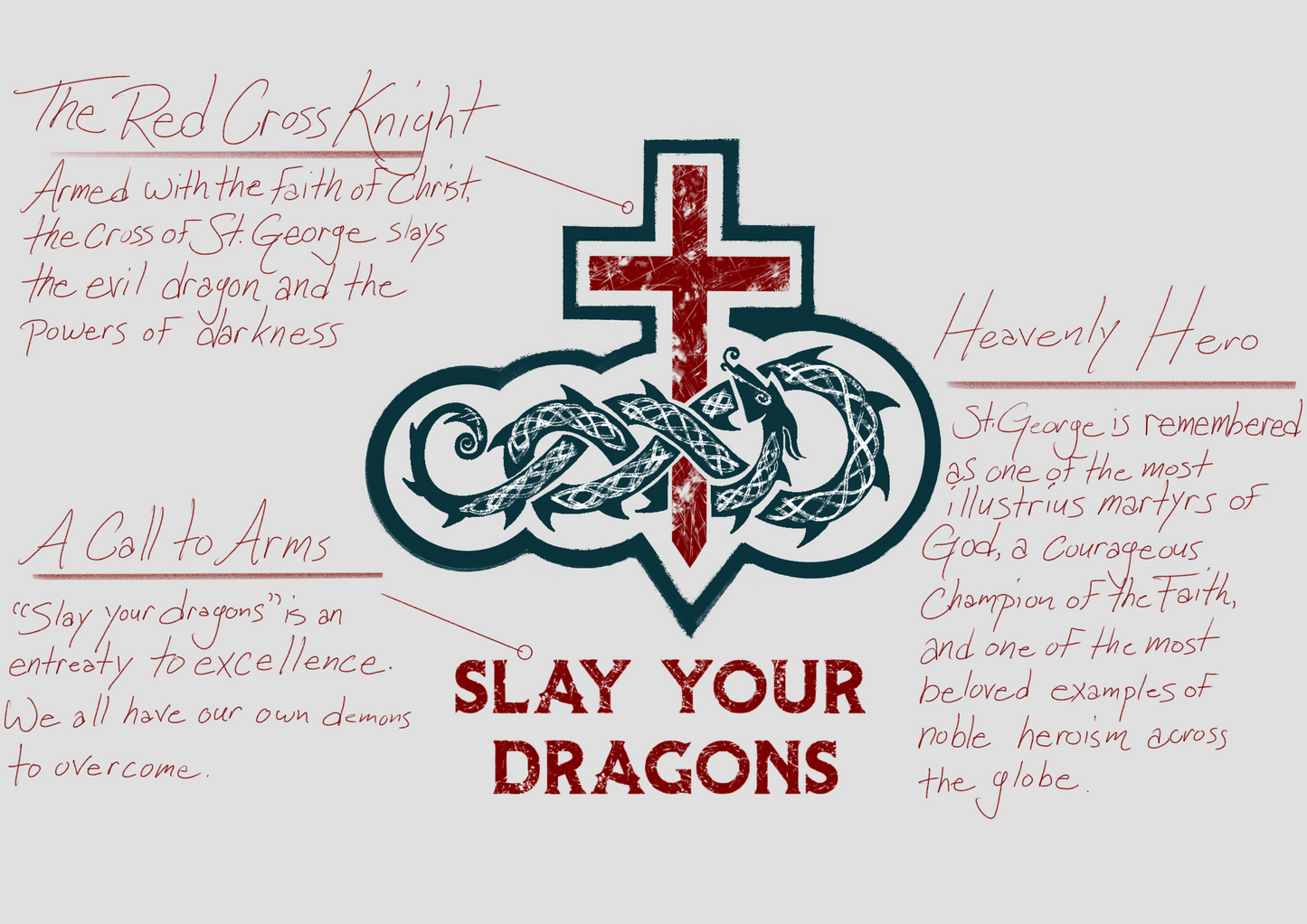 Slay Your Dragons hoodie, front logo