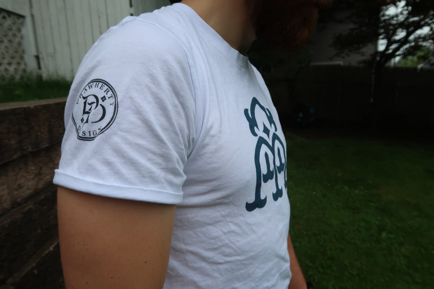 Ave Maris Stella t-shirt, blue design