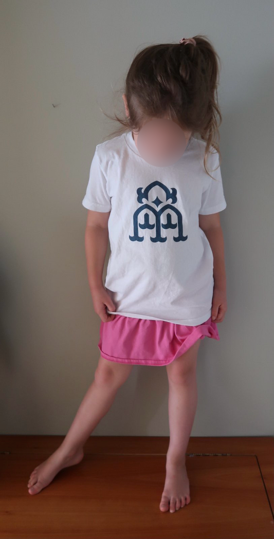 Ave Maris Stella youth t-shirt, blue design