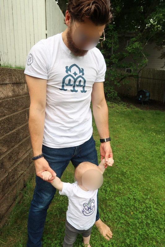 Ave Maris Stella t-shirt, blue design